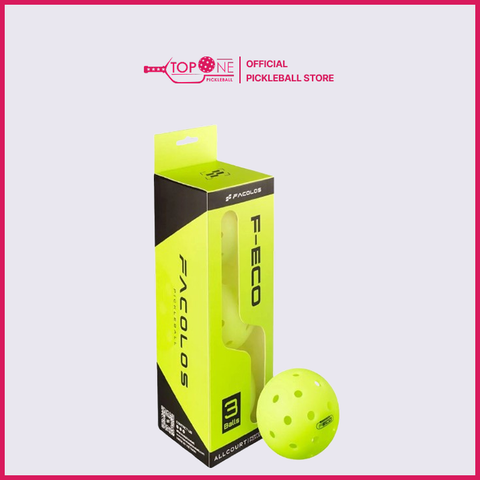 Bóng Pickleball Facolos F-Eco 40 Xanh (Hộp 3 quả)