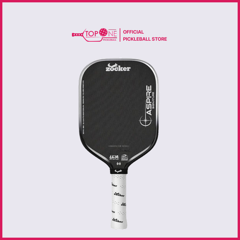 Vợt Pickleball Zocker Aspire Signature - Trắng Bạc 16mm