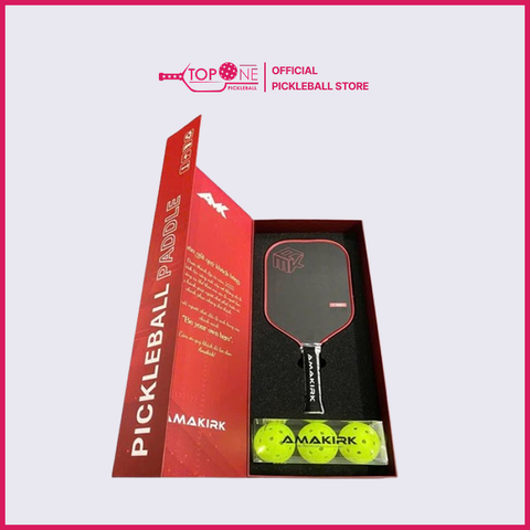 Vợt Pickleball Amakirk Amk Vt Tour T700 16mm - Đỏ (Tặng Kèm Áo + Bóng + Tất)