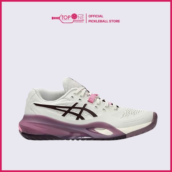 Giày Pickleball Asics Gel Resolution X Soft Oat/Dark Aubergine - Size