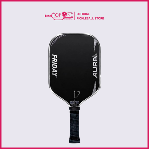 Vợt Pickleball Friday Aura Pro Metallic Edition (Elongated) 16mm - Bạc