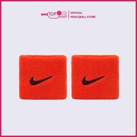 Băng Tay Ngắn Nike - Cam Logo Đen (2 Cái)