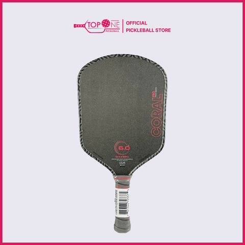 Vợt Pickleball Six Zero Coral Elongted 16mm - Đỏ