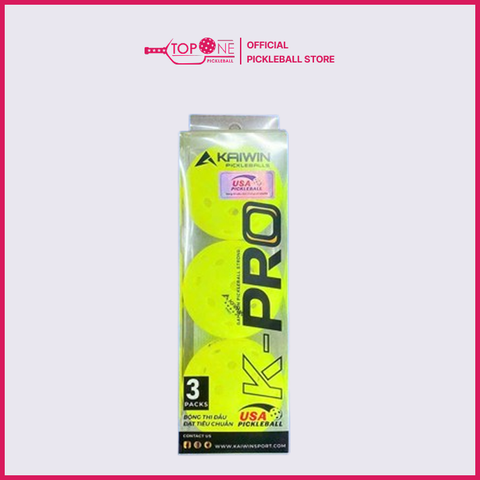 Bóng Pickleball Thi Đấu Kaiwin K-Pro - Hộp 3 Quả