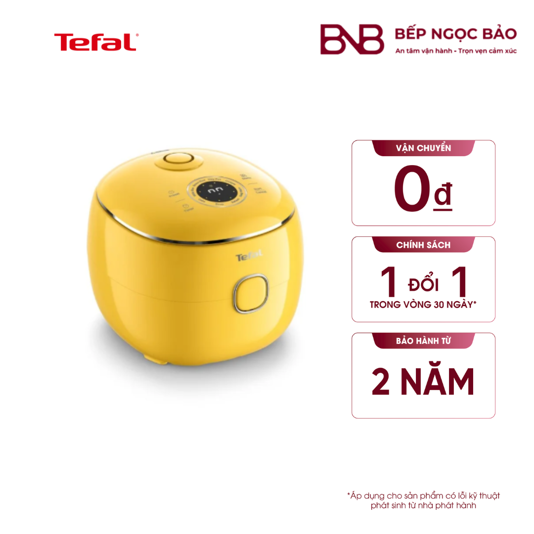 Nồi cơm điện tử Mini Tefal POP RK5352Y0, màu vàng  - 0.7L