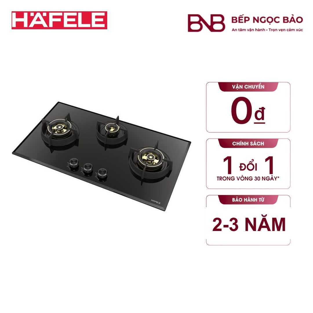 Bếp gas âm 3 vùng nấu Hafele HC-G783B