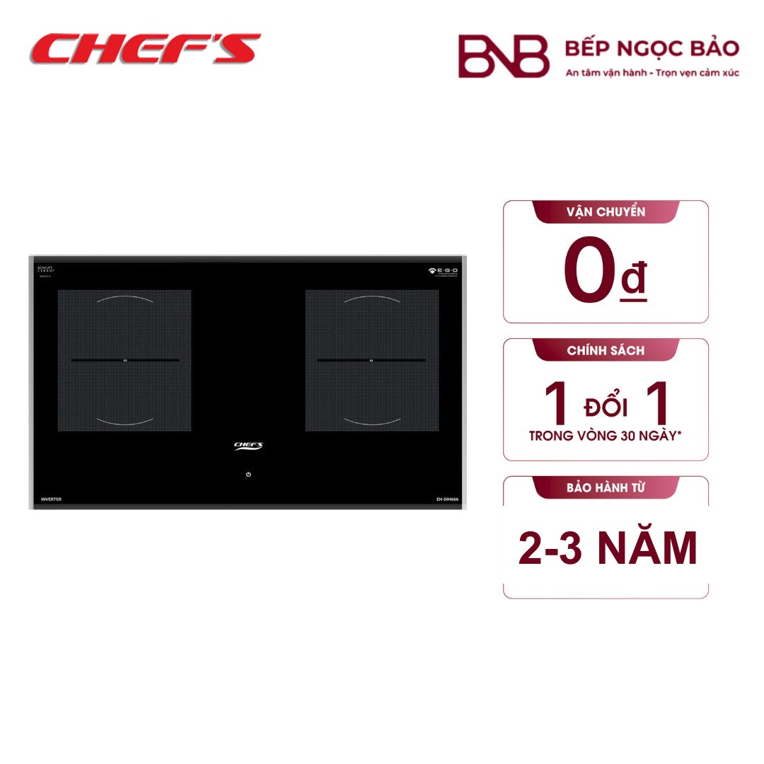 Bếp 2 từ Chef's EH-DIH666 (E.G.O - Schott)
