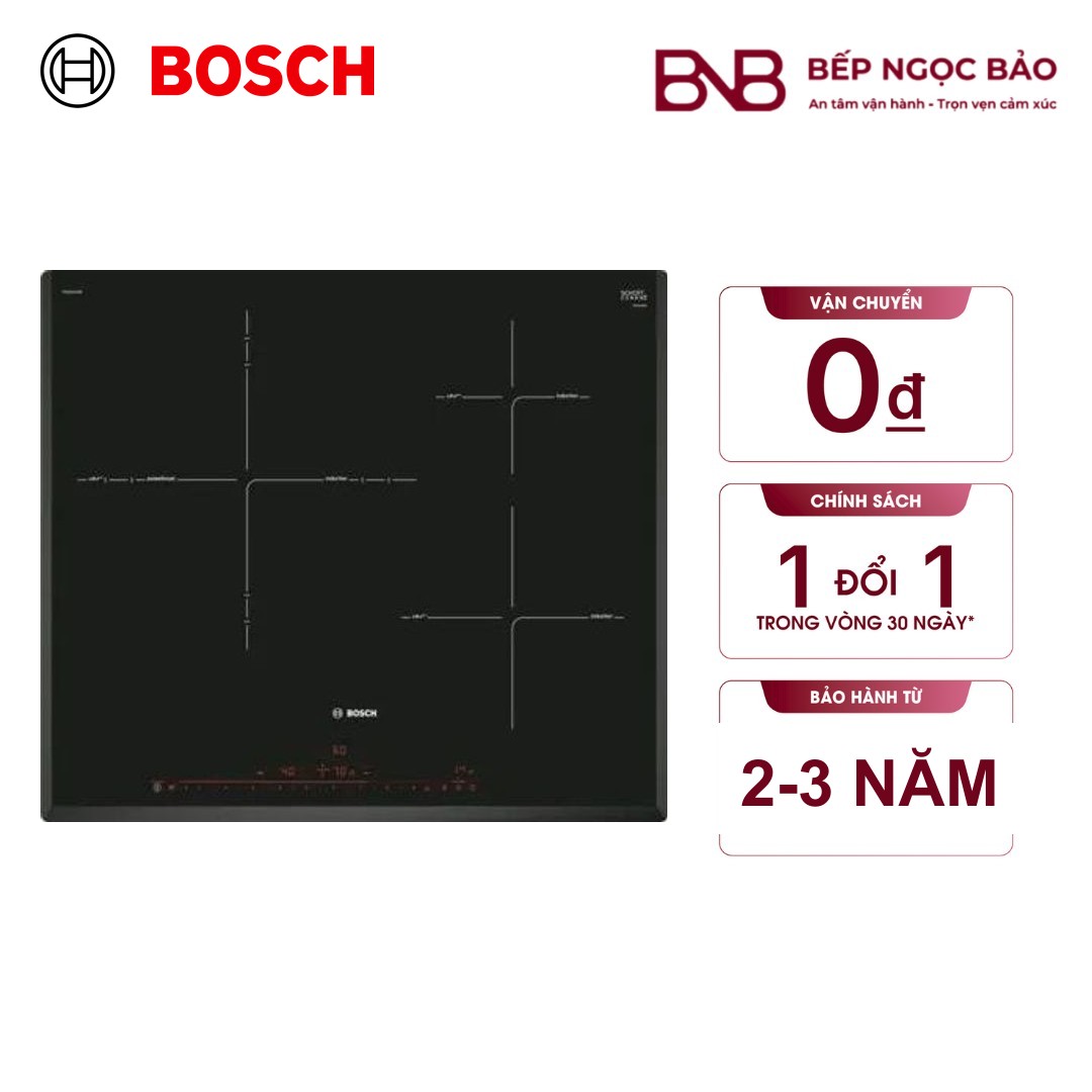 Bếp từ Bosch 3 vùng nấu PID651DC5E - Series 8 (60cm)
