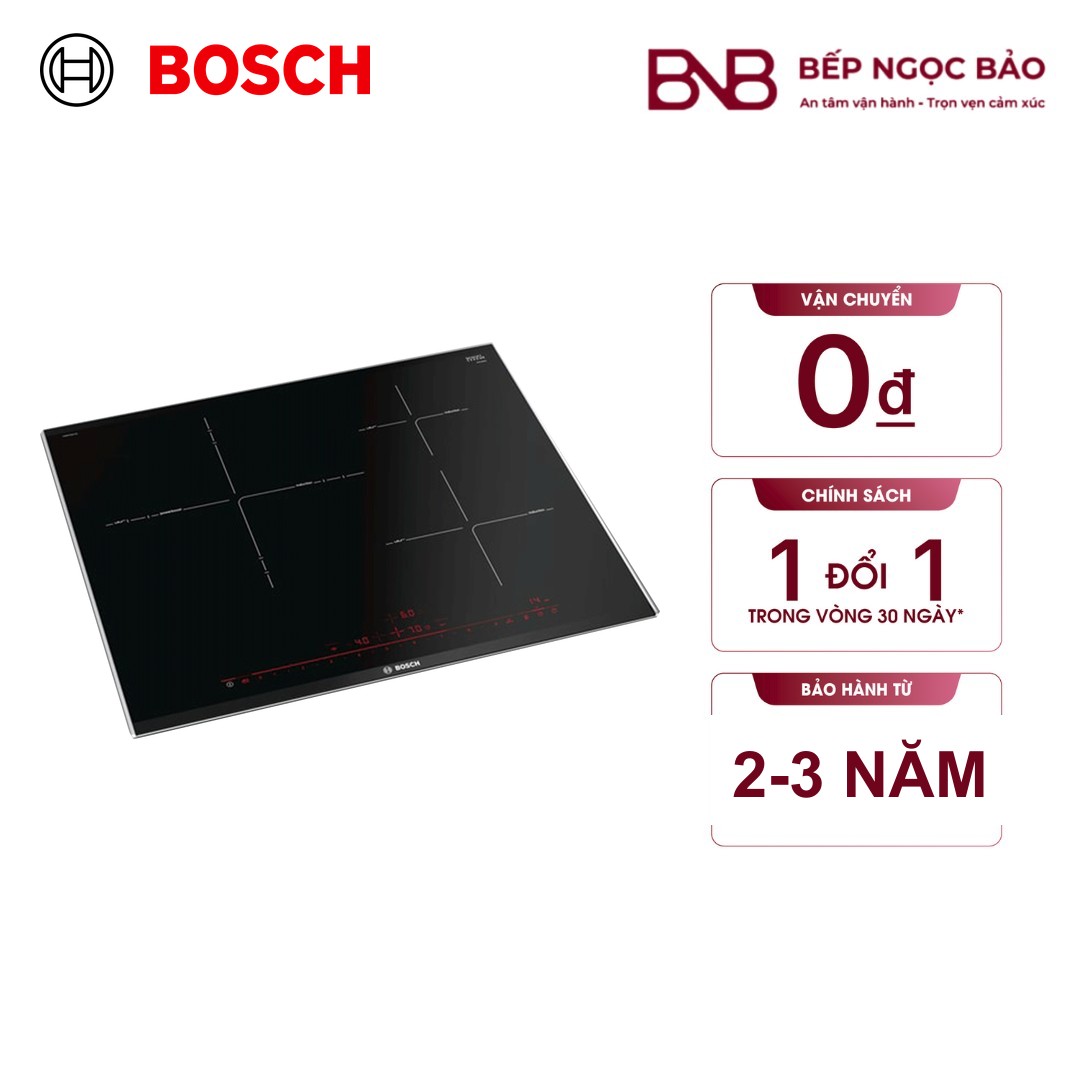 Bếp từ Bosch 3 vùng nấu PID675DC1E - Series 8 (60cm)