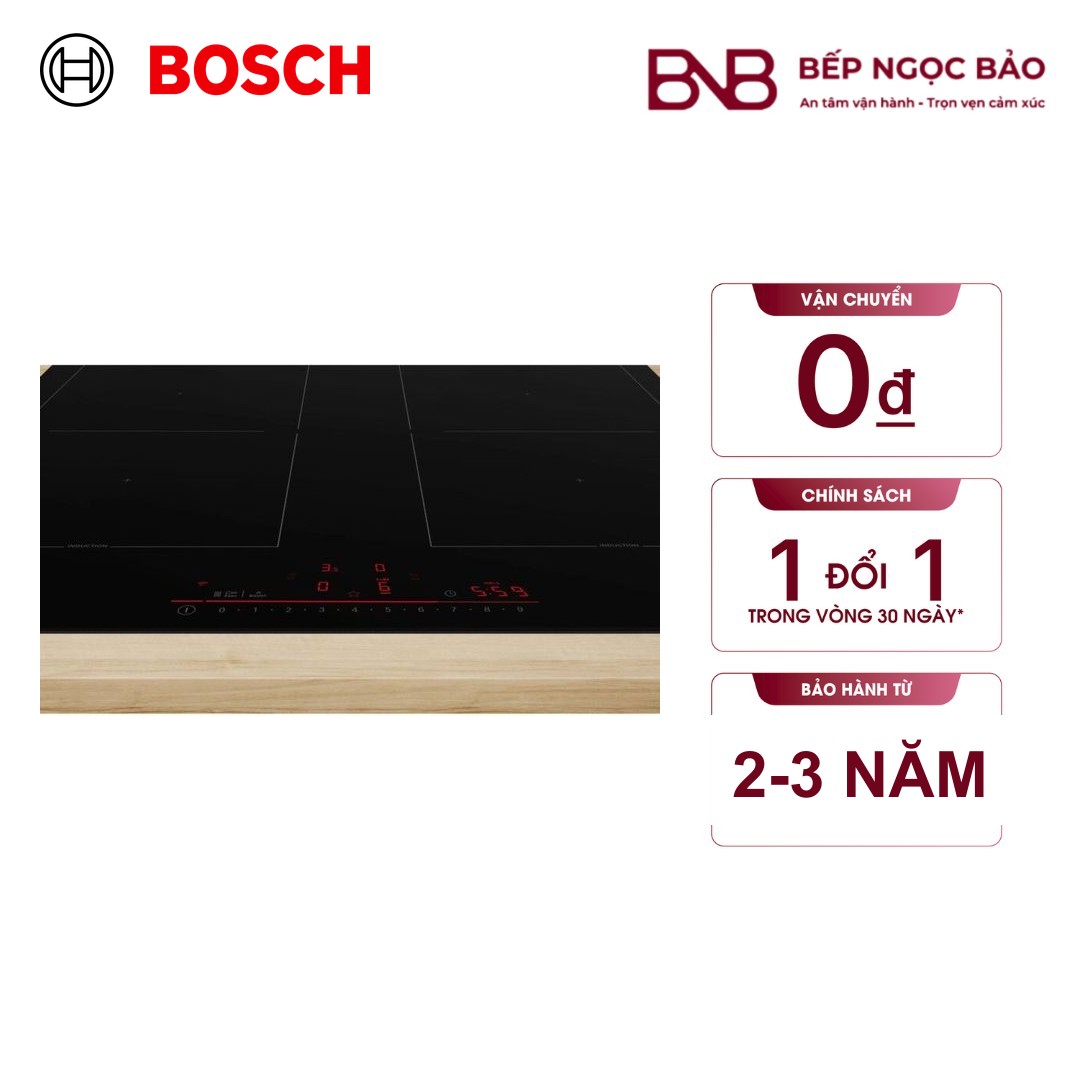 Bếp từ Bosch 4 vùng nấu PVQ61RHB1E - Series 6 (60cm)