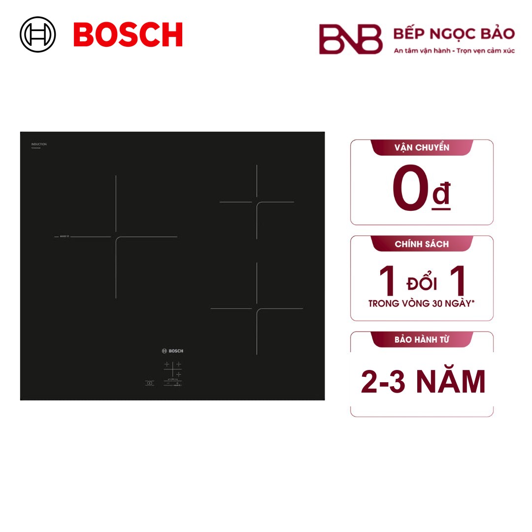 Bếp từ Bosch 3 vùng nấu PUC61KAA5E -Series 2 (60cm)