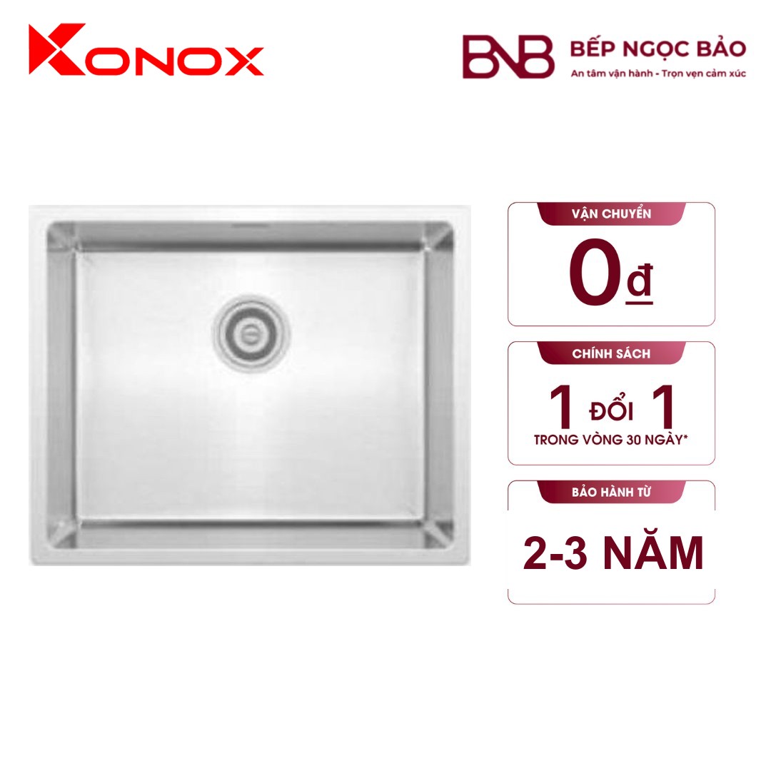 Chậu rửa Konox Tari 6448SM - 1 hố compact (600×440)