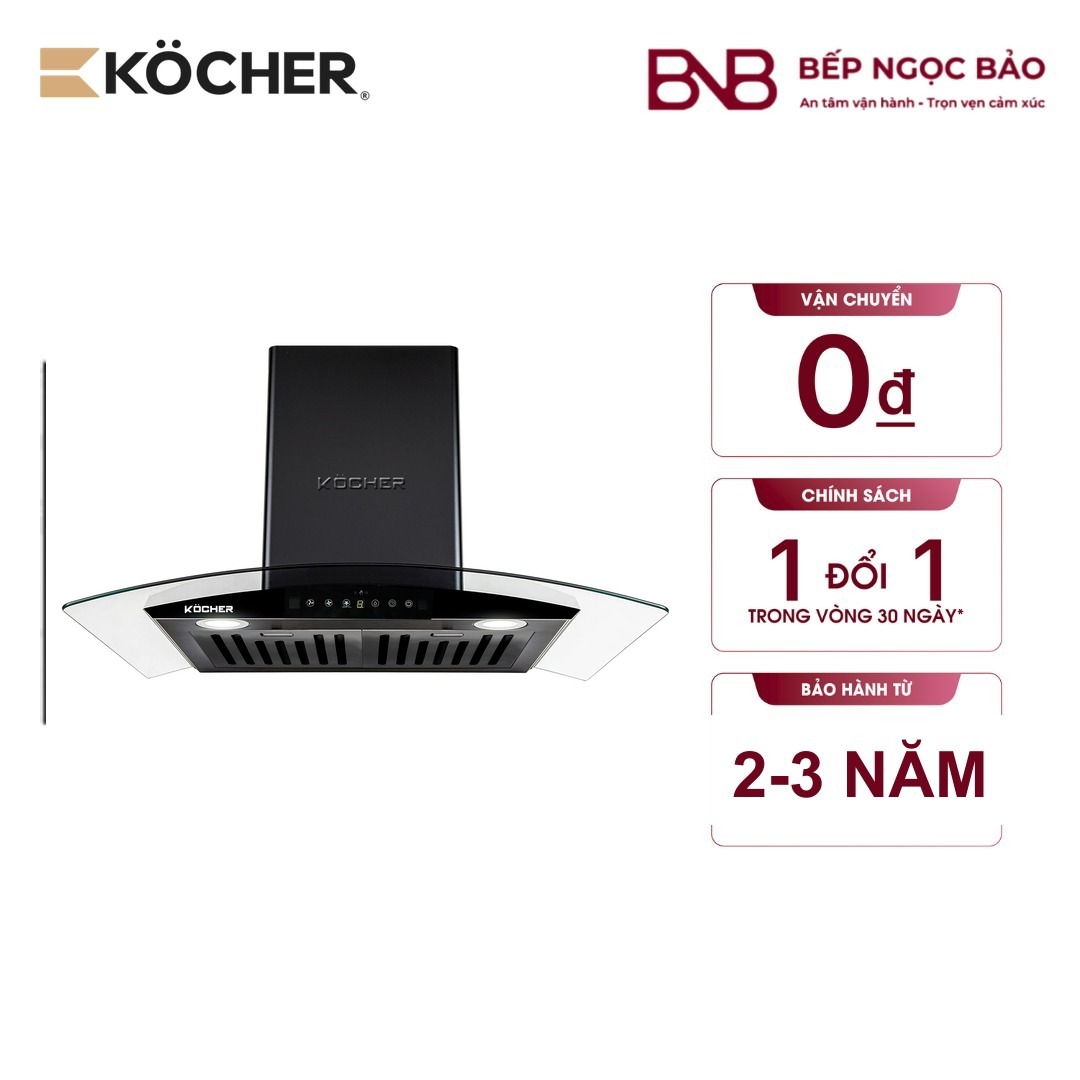 Máy hút mùi Kocher K-8872V đen-70cm
