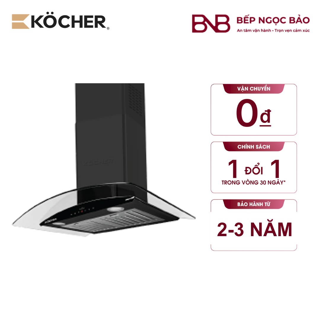 Máy hút mùi Kocher K-226V Đen-70cm