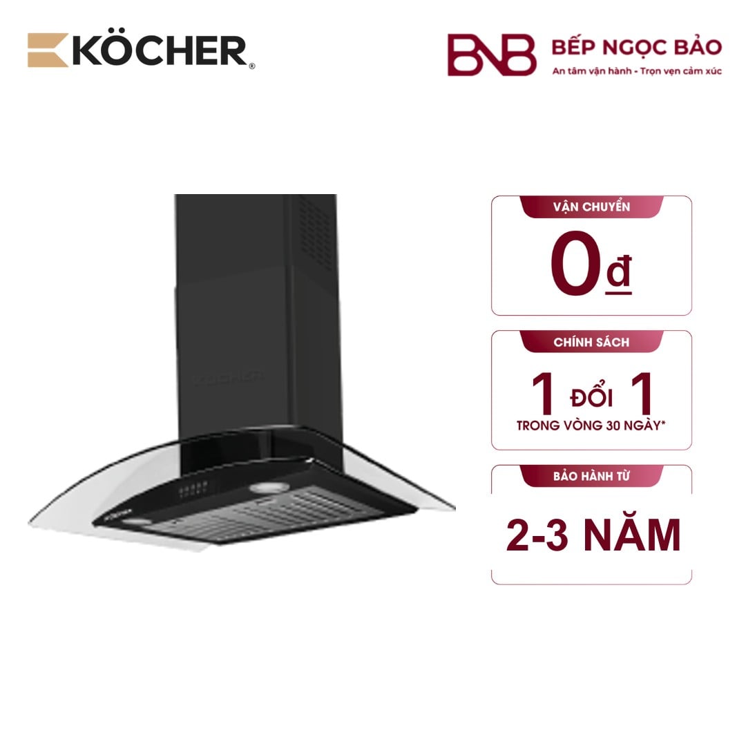 Máy hút mùi Kocher K-8070V đen-70cm