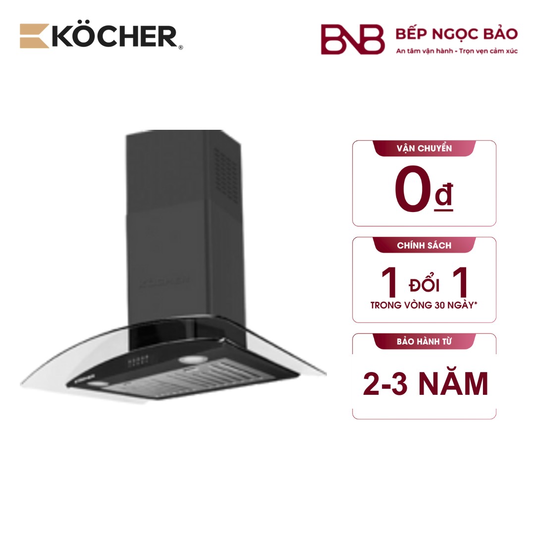 Máy hút mùi Kocher K-8872V đen-70cm