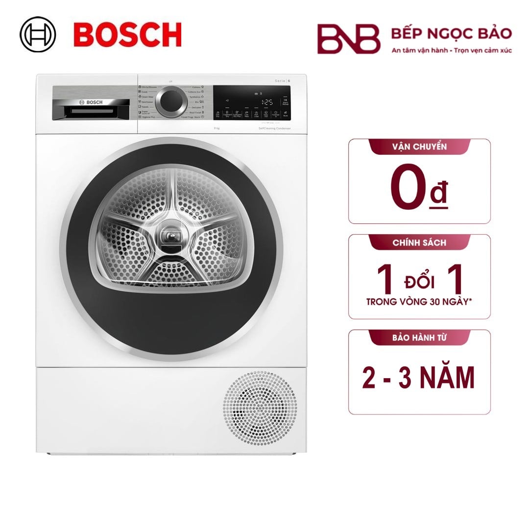 MÁY SẤY BƠM NHIỆT BOSCH 9KG - SERIES 6 BNB1710004