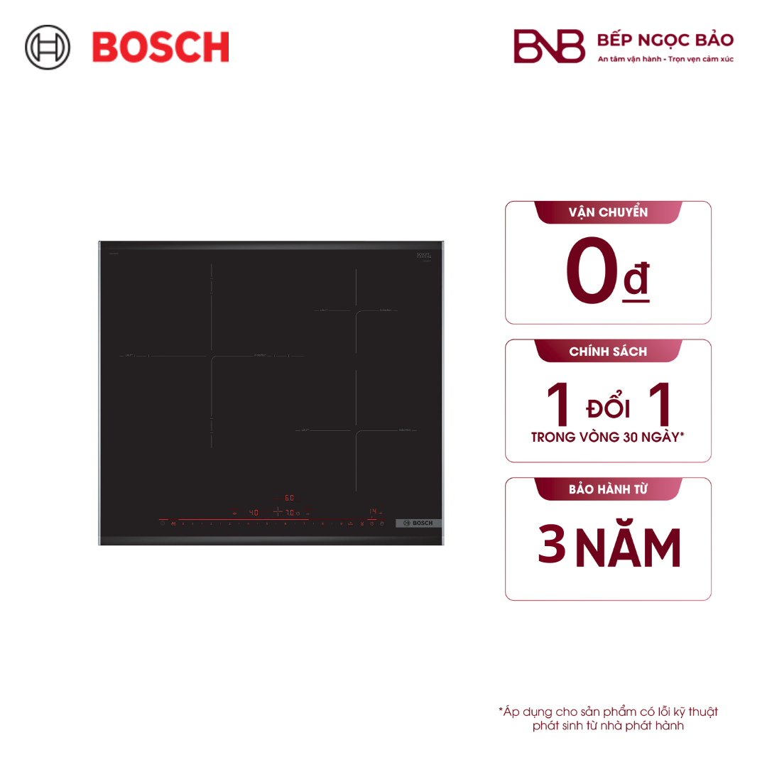 Bếp từ Bosch 3 vùng nấu PID675DC1E - Series 8 (60cm)