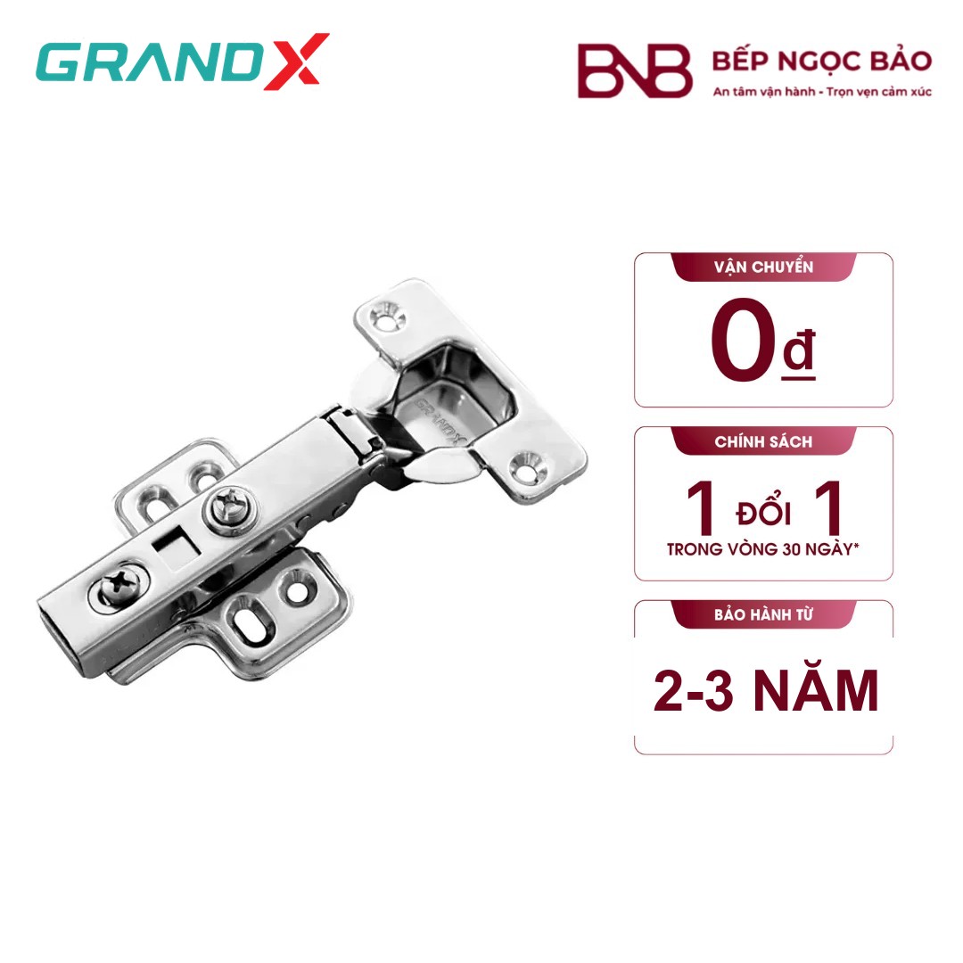 GrandX Capella XC.IR107A1 – Bản Lề Giảm Chấn Công Nghệ Italy, Chuẩn Bền Châu Âu Cho Tủ Bếp Hiện Đại