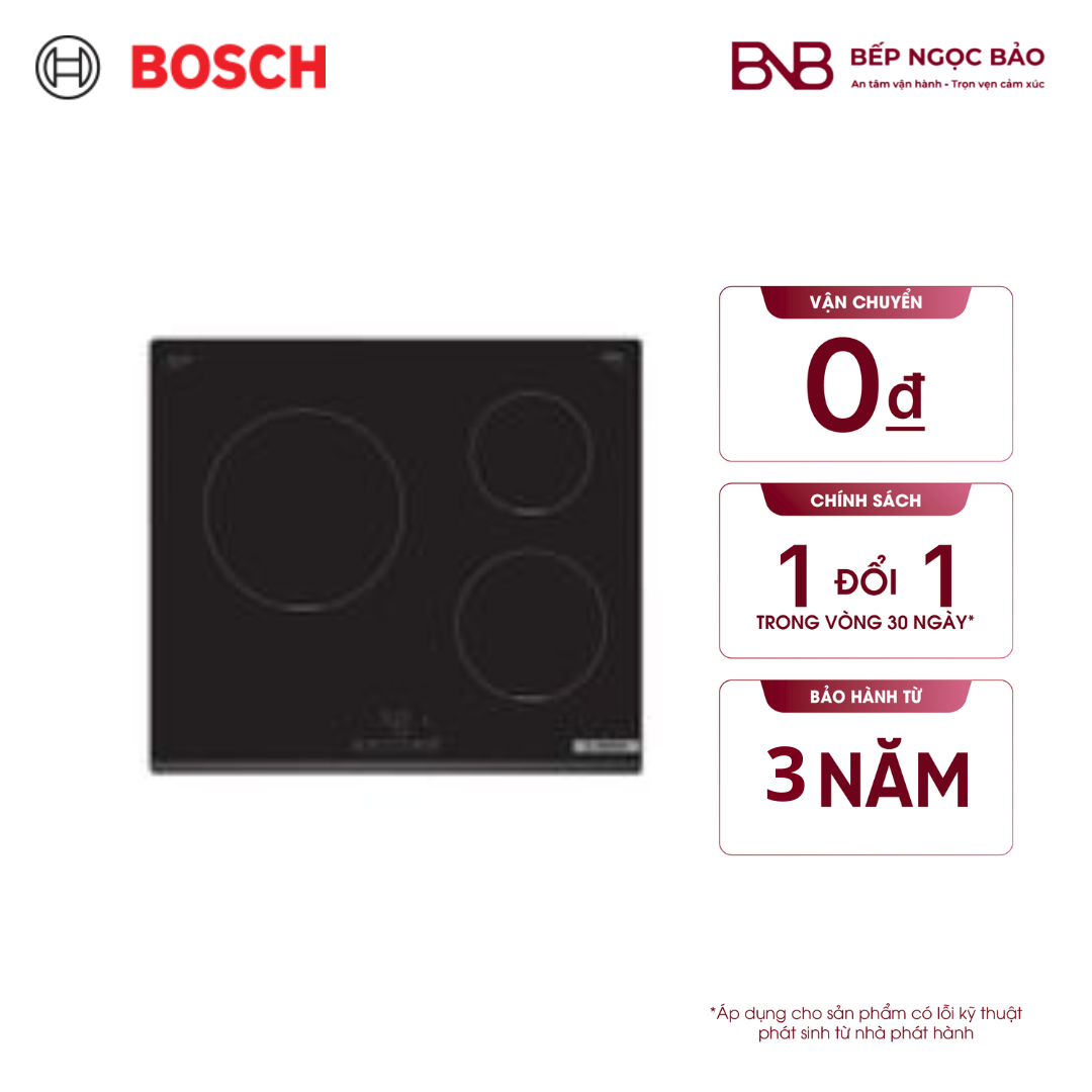 Bếp từ Bosch 3 vùng nấu PUC631BB5E - Series 4 (60cm)