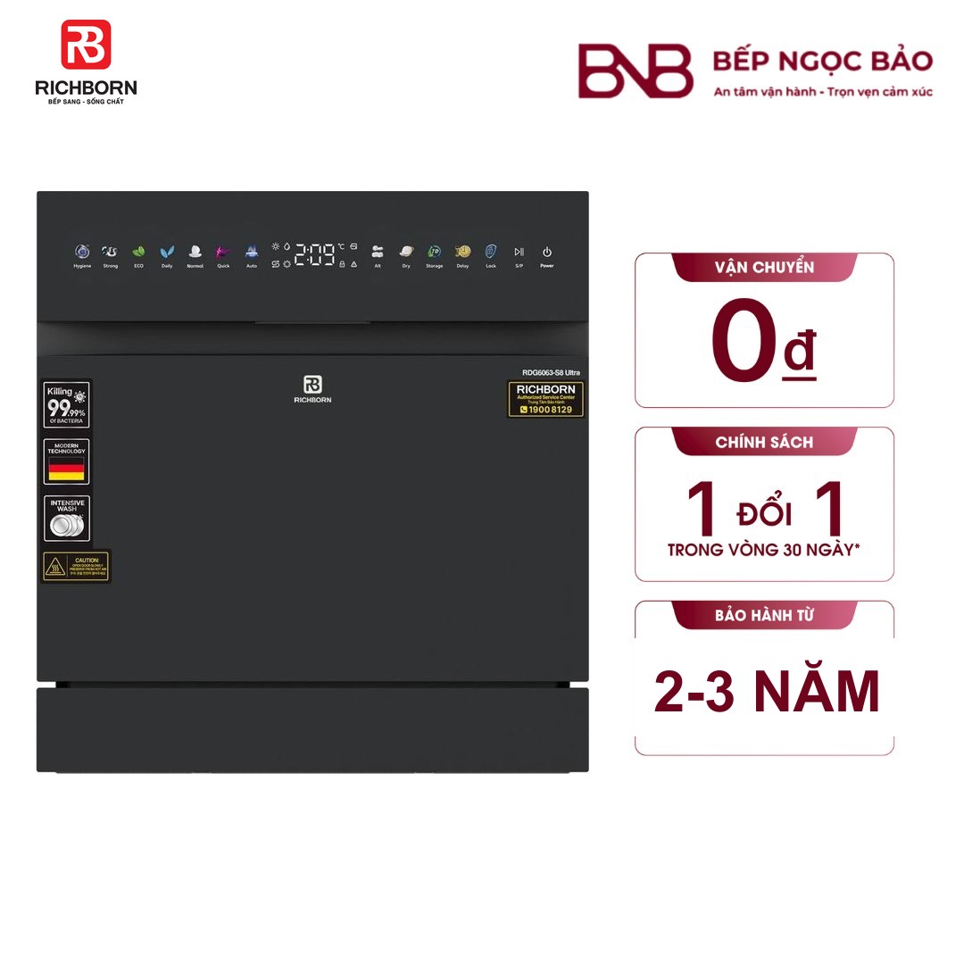 Máy rửa chén Richborn RDG6063-S8 Ultra