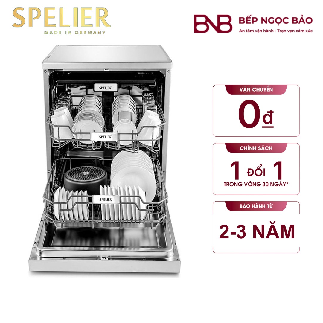 Máy rửa bát 15 bộ Spelier SP 15D NX Silver