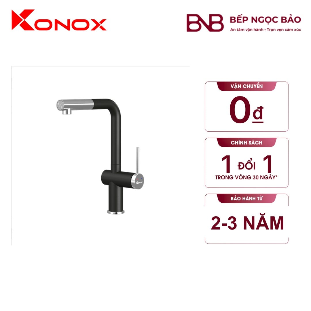 Vòi rửa Konox - smart, đen BNB1708043