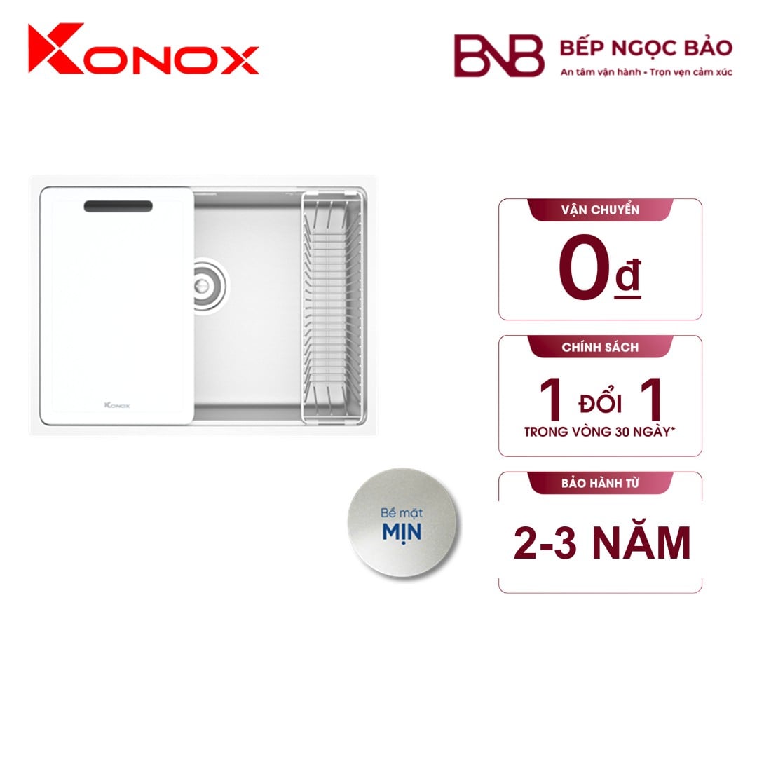 Chậu rửa Konox - 1 hố compact (600×440) BNB1707091