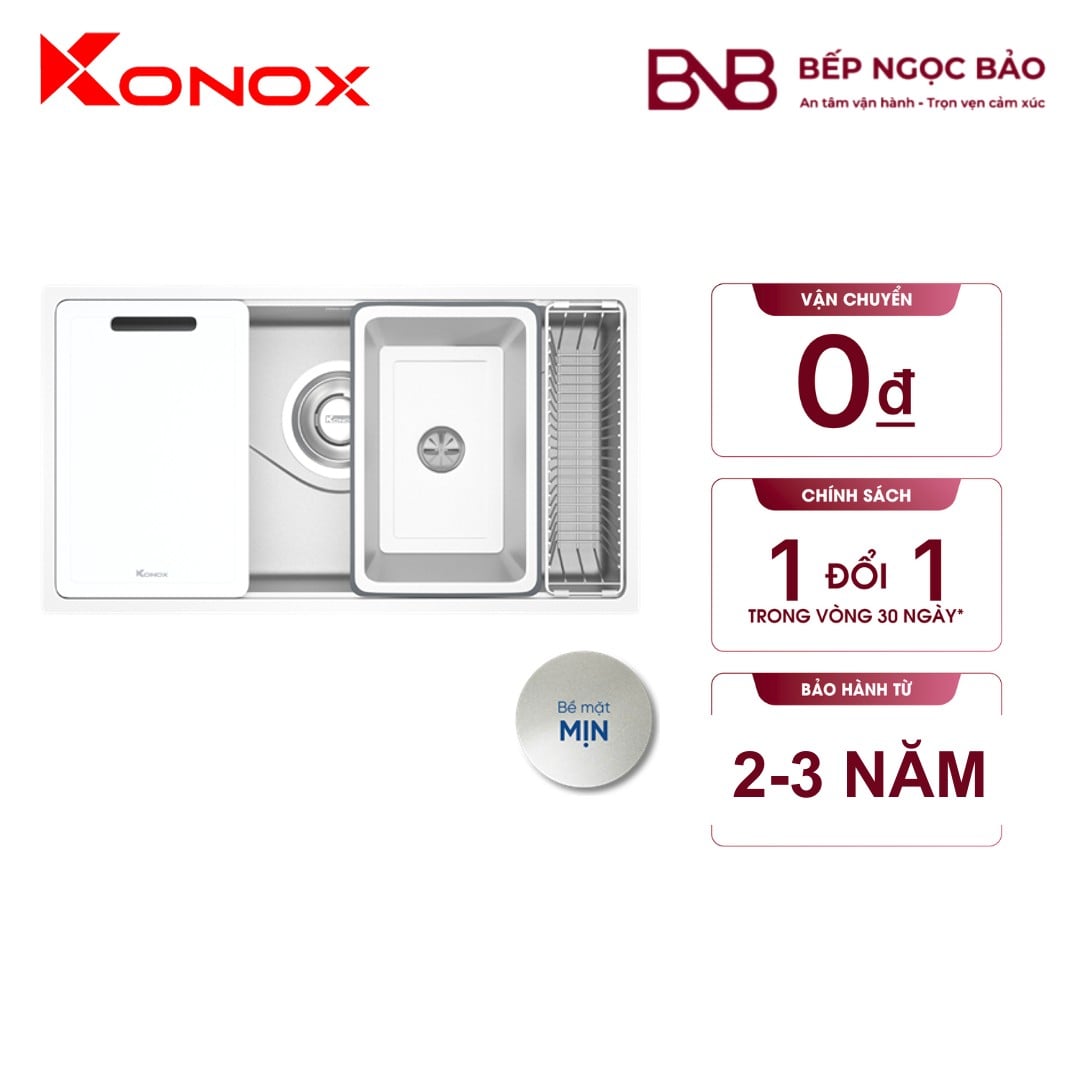 Chậu rửa Konox - 1 hố lớn (830×440) BNB1707090