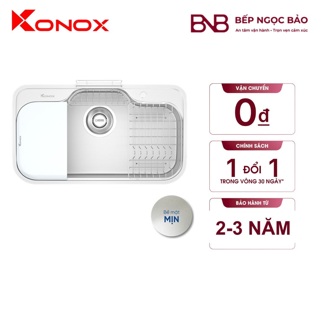 Chậu rửa Konox - 1 hố cực rộng (860×408) BNB1707088