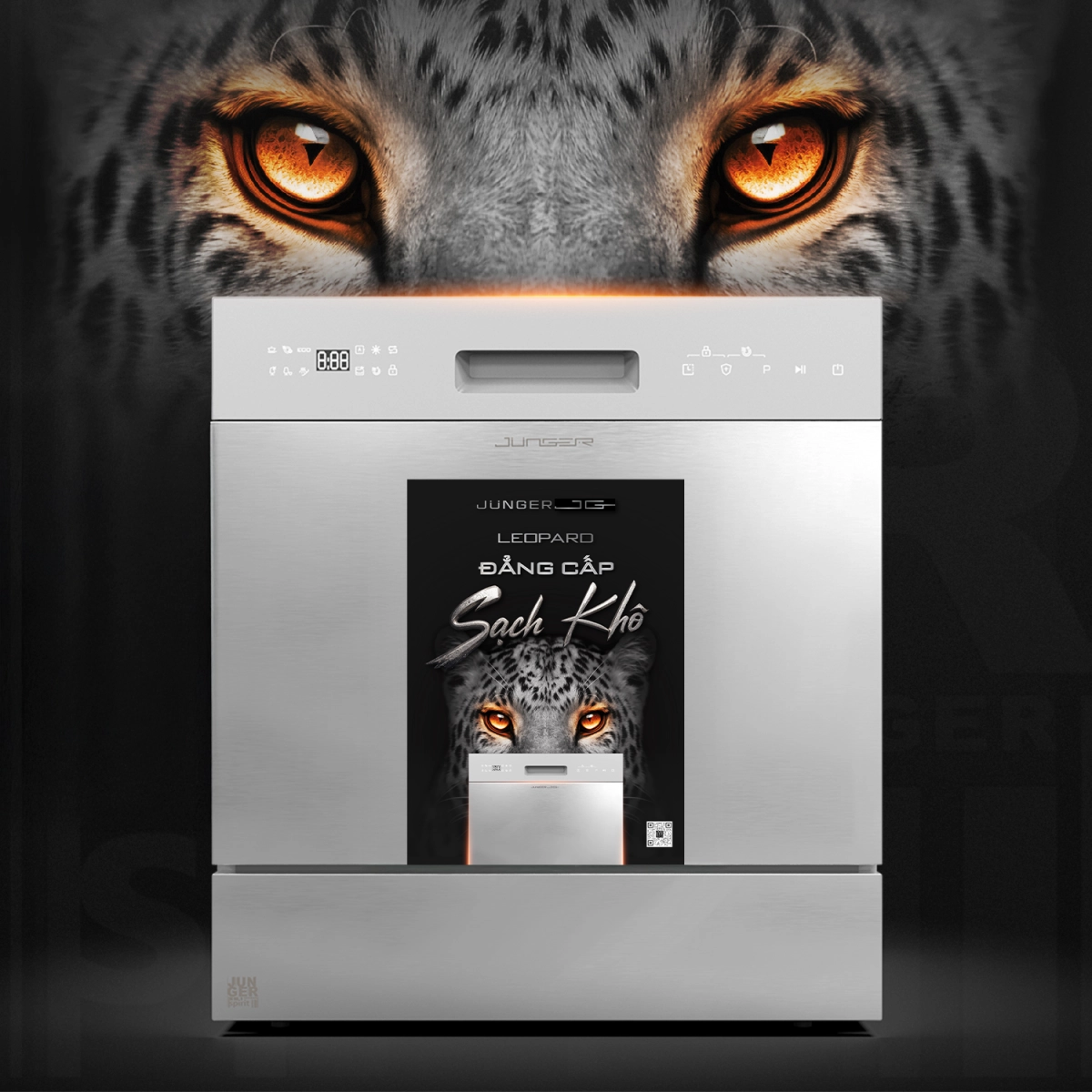 Máy rửa bát 12-13 bộ Junger Leopard DWJ-100
