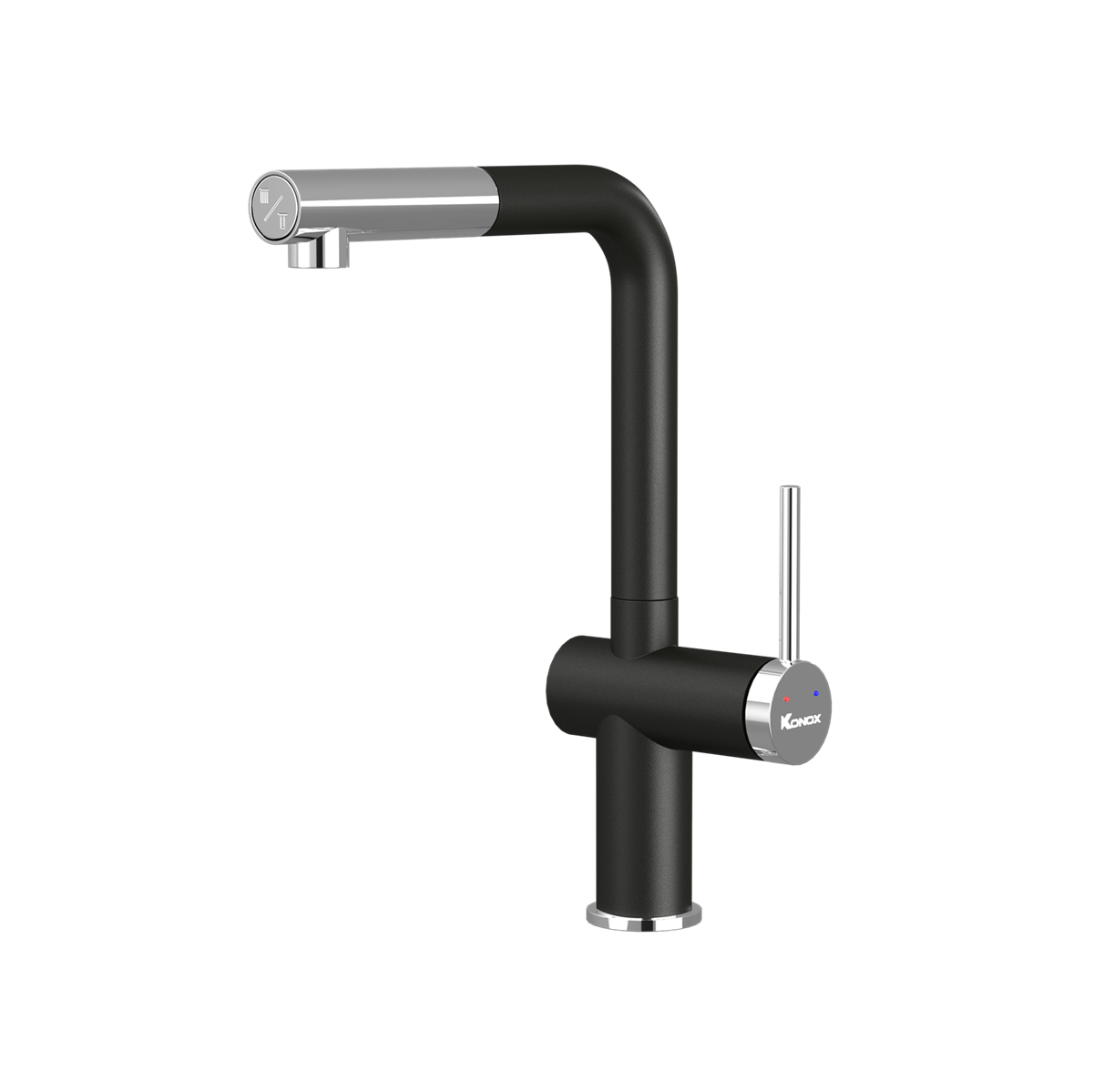 Vòi rửa Konox Stream Smart Black - smart, đen