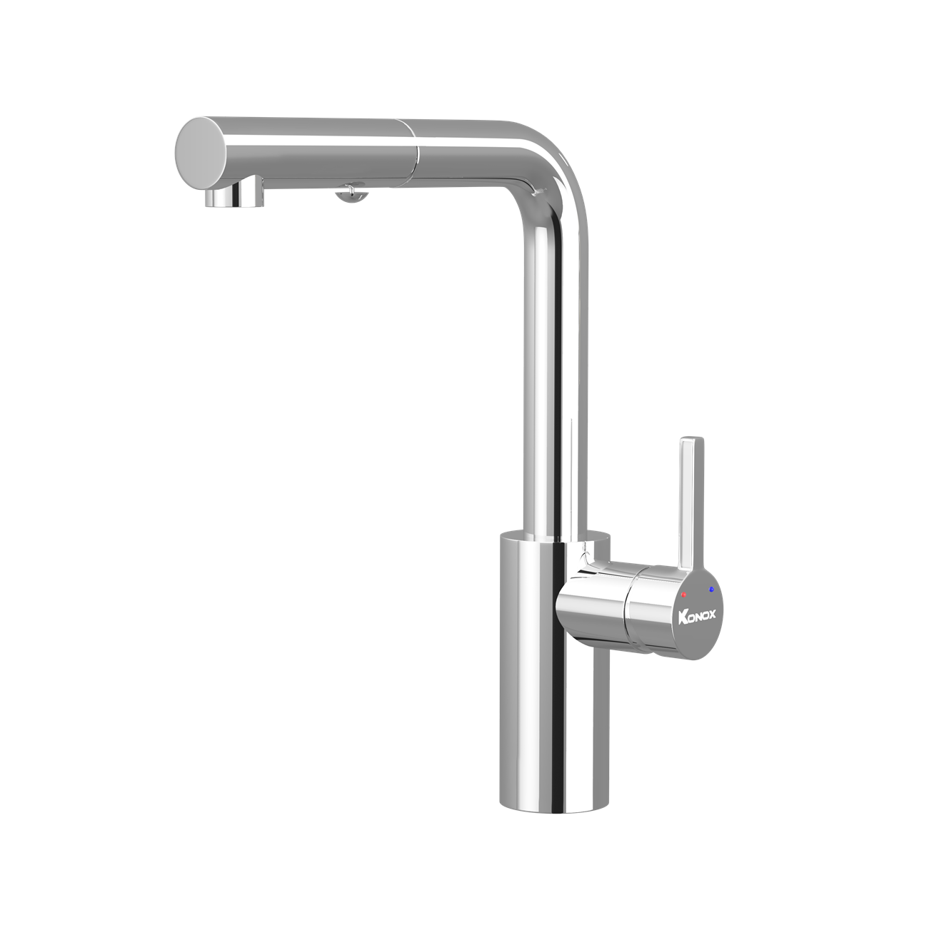 Vòi rửa Konox Vira Chrome - dây rút, PVD chrome