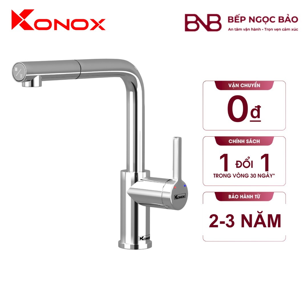 Vòi rửa Konox Lumo Smart Chrome - smart cao cấp