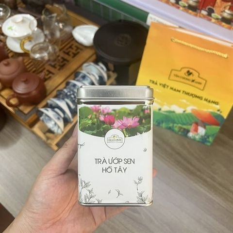 Trà ướp sen hồ Tây hộp thiếc 100GR 