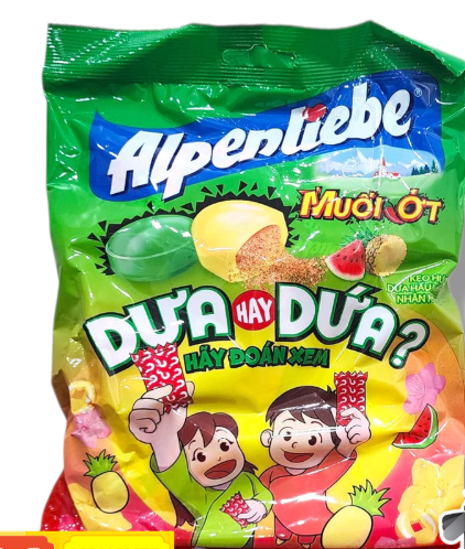  Kẹo Cứng Hương Dưa Hấu & Dứa Nhân Muối Ớt 