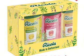  Bộ sản phẩm kẹo ngậm thảo mộc Ricola Swiss Herb Signature. 
