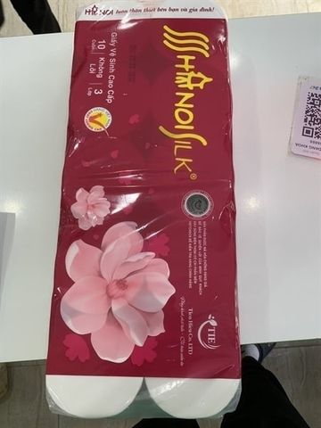  Gói giấy vệ sinh cao cấp Hanoi Silk Anh đào 10 cuộn không lõi 