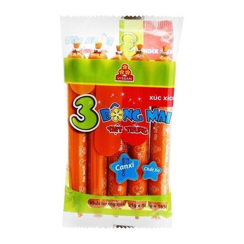  Xúc xích bò tiệt trùng 3 Bông Mai 