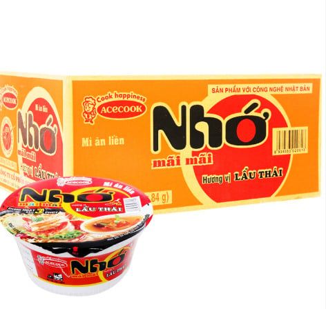 Thùng Mì bát Acecook nhớ lẩu Thái 75g 