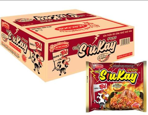  Thùng Mì bò Siukay gói 127g 