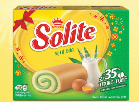  Bánh bông lan cuộc solite kem vị lá dứa 