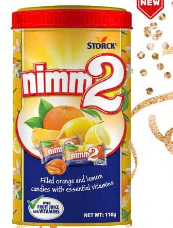  Kẹo Nimm2 Filled Orange and Lemon 