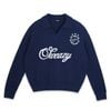  SWE L/S KNIT POLO - NAVY 