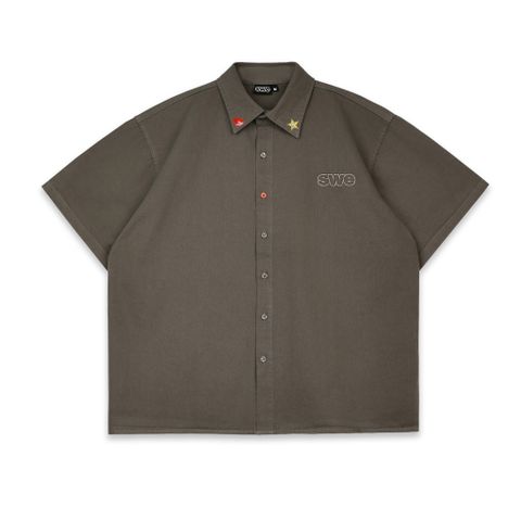  SWE PIN BUTTON SHIRT - GRAY 
