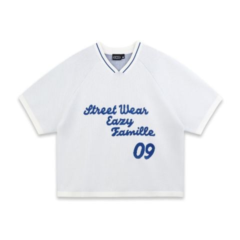  SWE FAM KNIT BOXY TEE - MISTRAL 