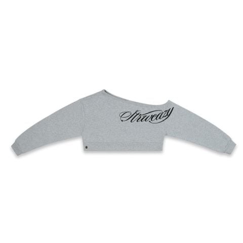  SWE EAZY OFF-SHOULDER CROP - GRAY 