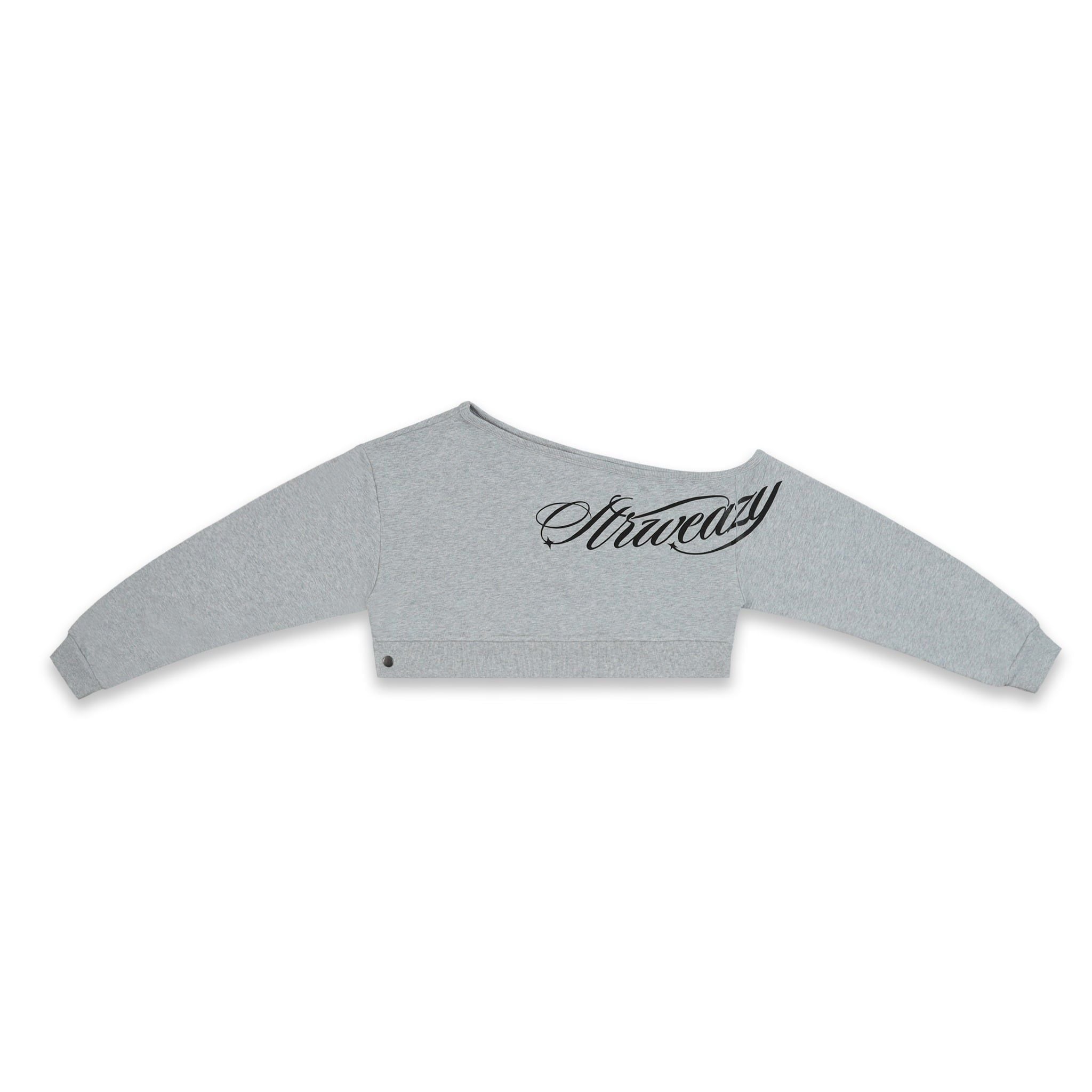  SWE EAZY OFF-SHOULDER CROP - GRAY 