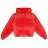  SWE 2 WAY ZIP HOODIE - WASHED RED 