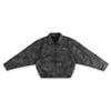  SWE STONEWASHED LEATHER JACKET - BLACK 